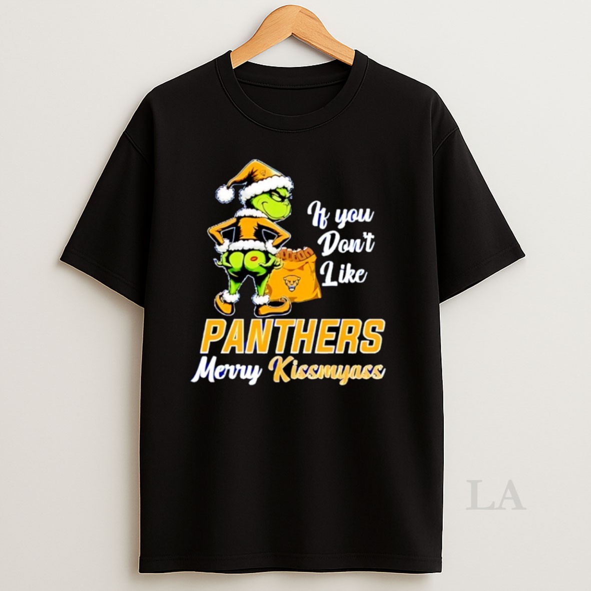 Original Santa Grinch If You Dont Like Pitt Panthers Merry Kissmyass Shirt