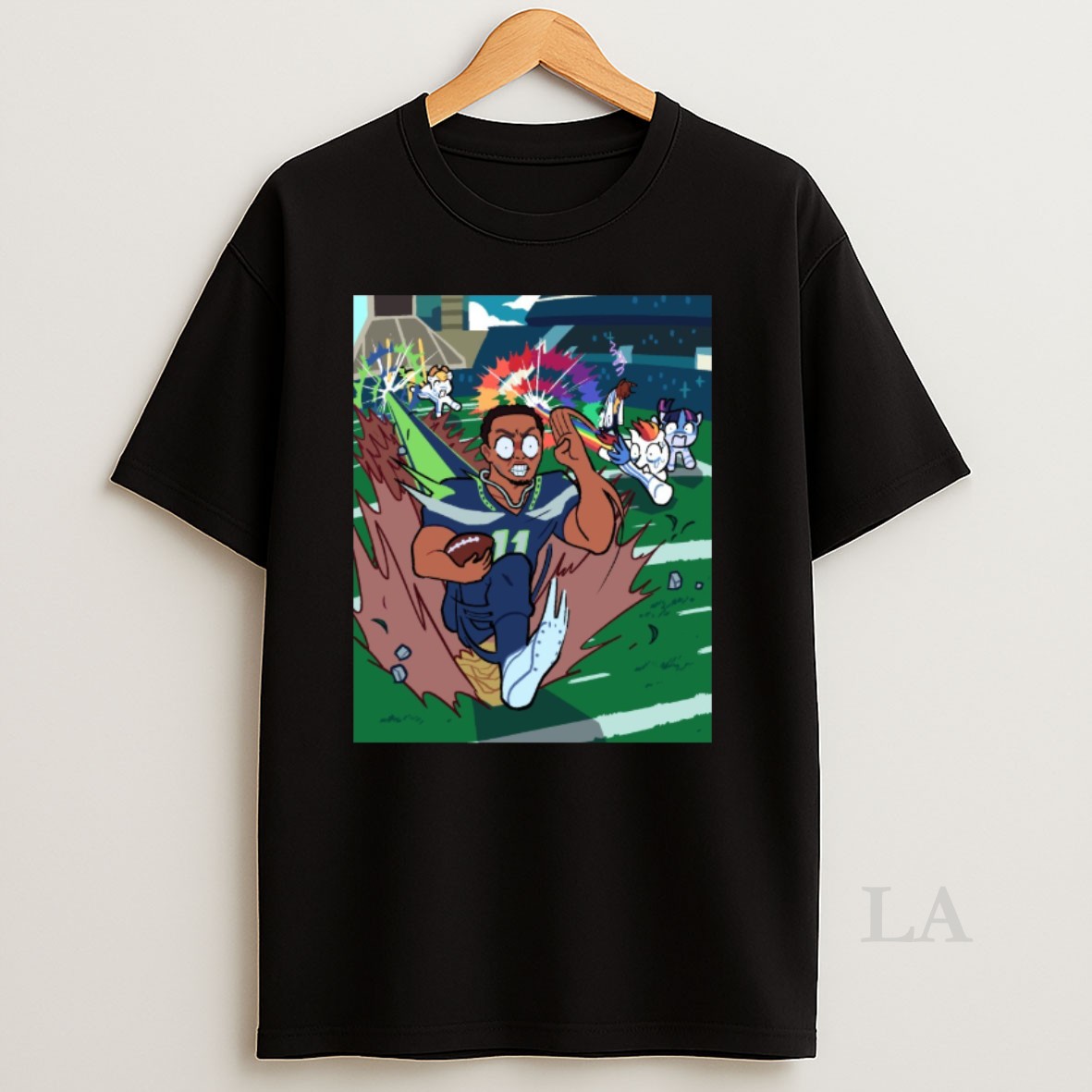 Original Seattle Seahawks X Shencomix Stacking Wins Shirt