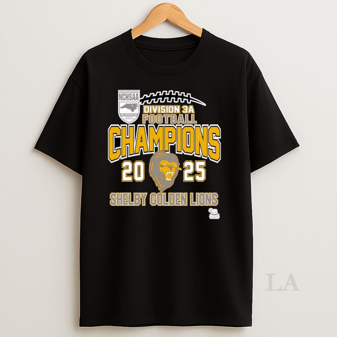 Original Shelby Golden Lions Nchsaa Division 3a Football Champions 2025 Shirt