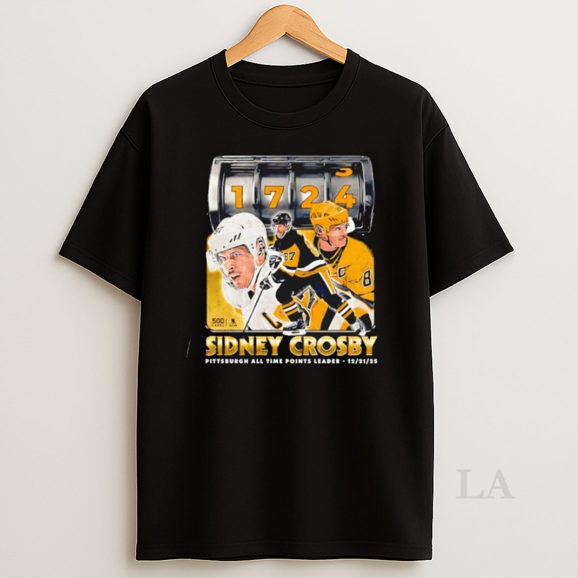 Original Sidney Crosby Pittsburgh Steelers 1724 All Time Points Leader Shirt