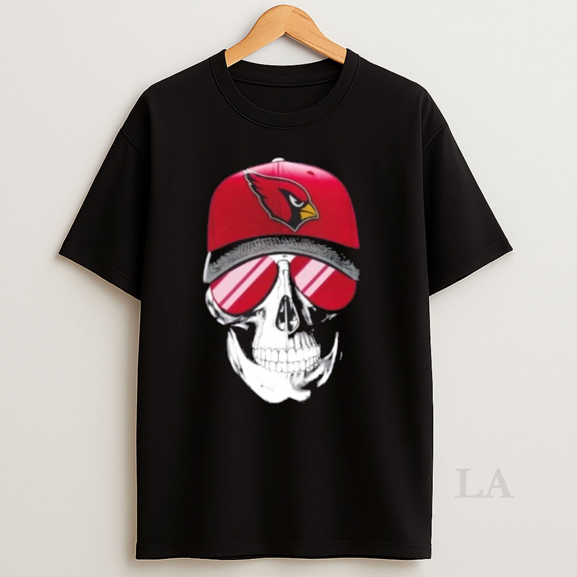 Original Skull Wearing A Cap And Smile Arizona Cardinals Fans Shirt