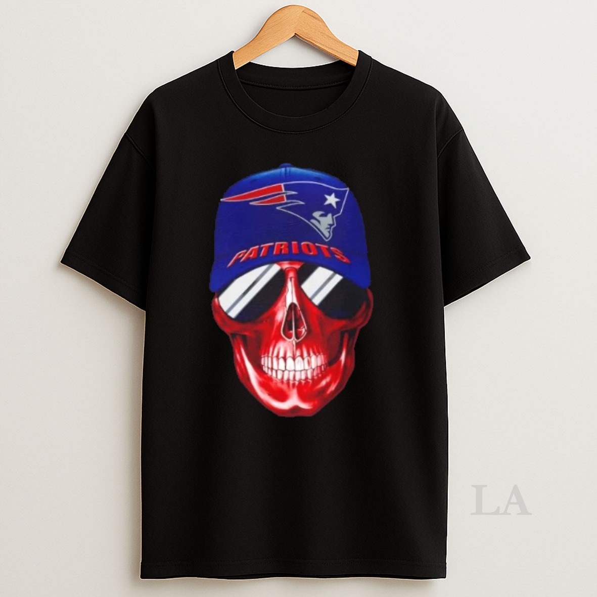 Original Skull Wearing A Cap And Smile New England Patriots Fans Shirt