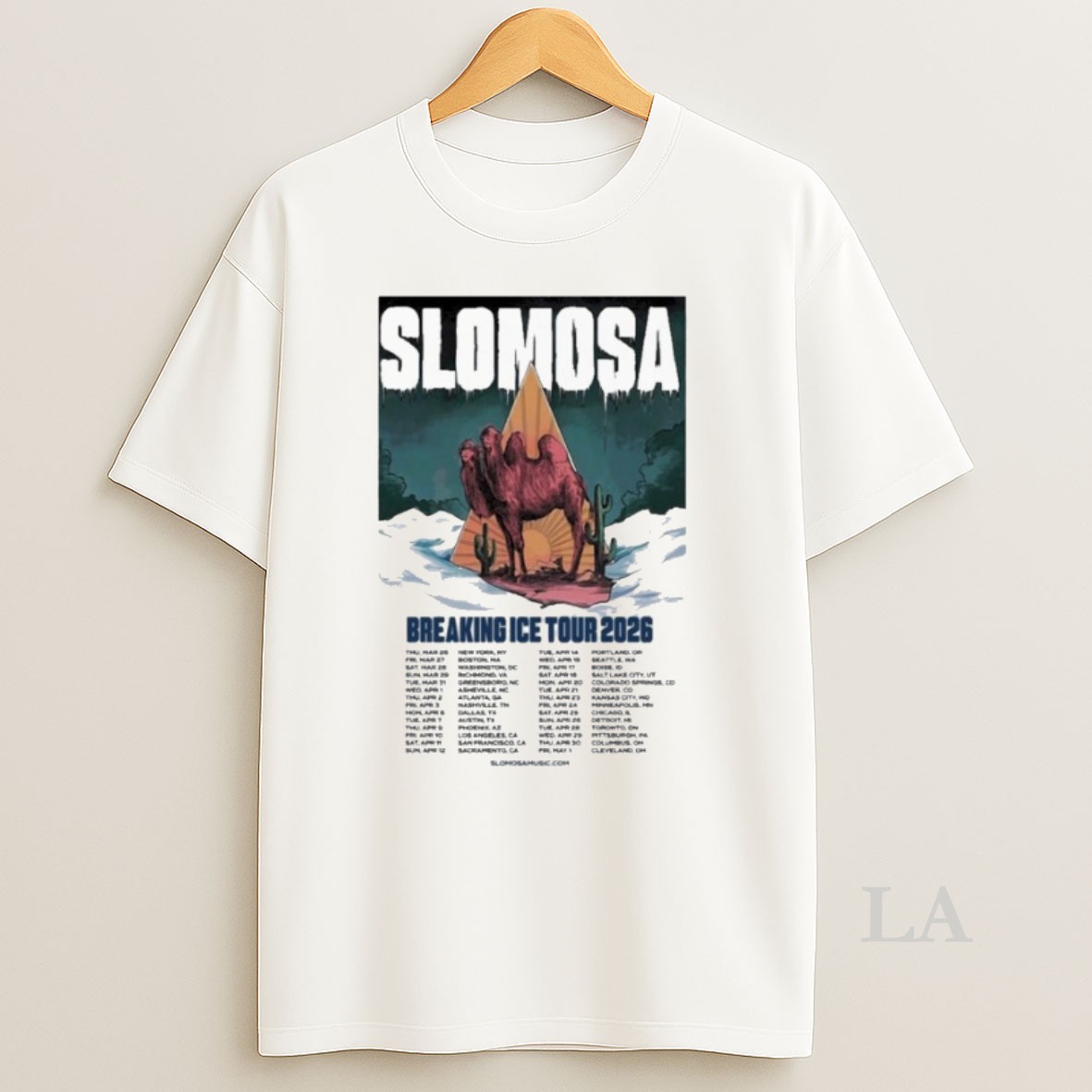Original Slomosa Breaking Ice Tour 2026 Dates Shirt