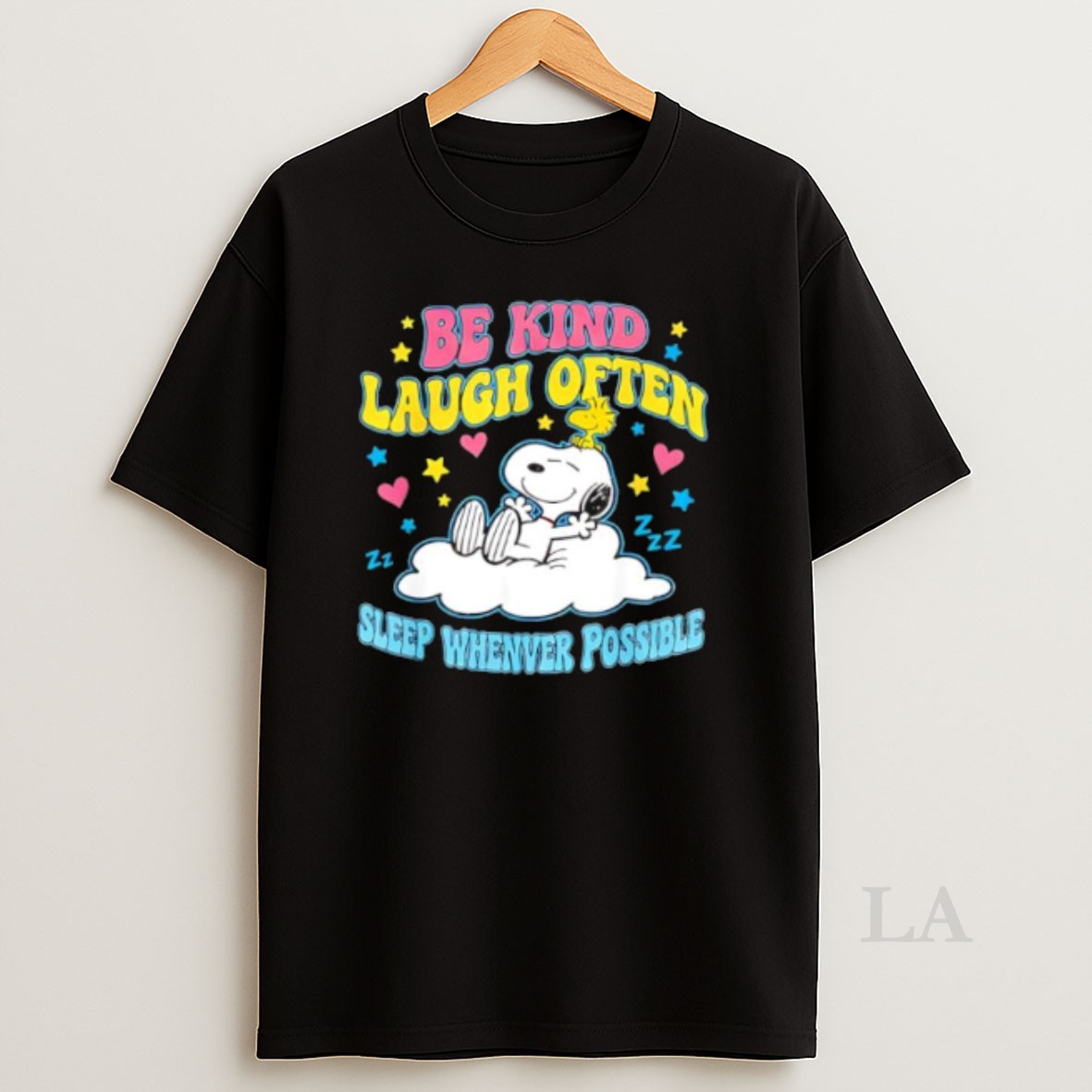 Original Snoopy Be Kind Laugh Often Sleep Whenever Possible Shirt