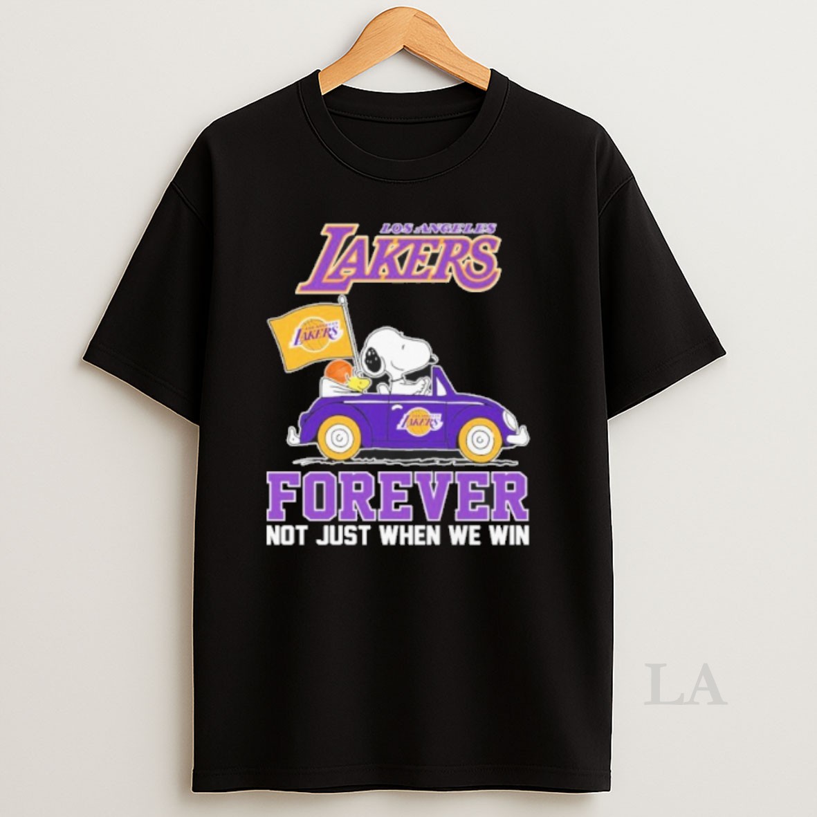 Original Snoopy Car Los Angeles Lakers Forever Not Just When We Win Shirt