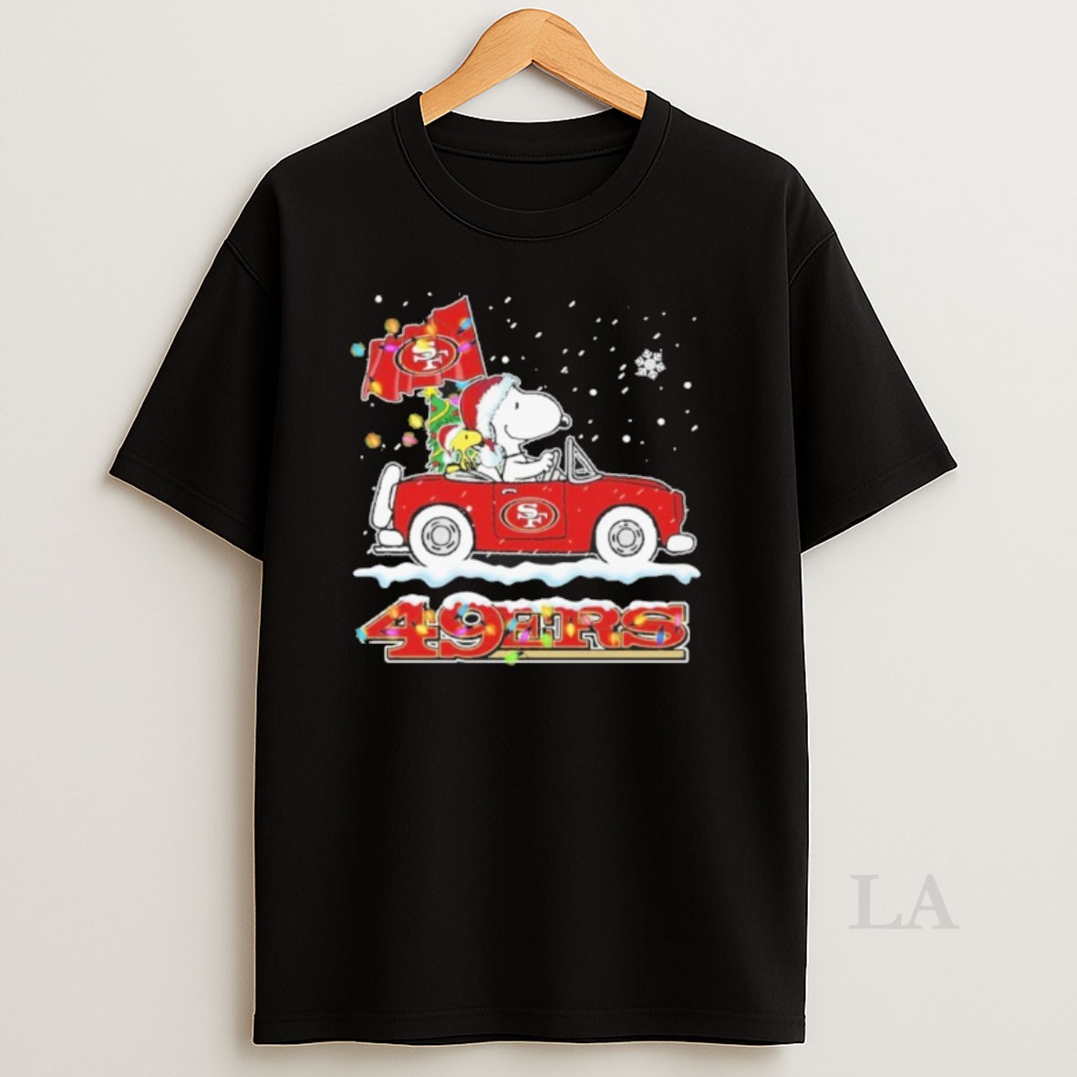 Original Snoopy Car San Francisco 49ers Christmas Shirt