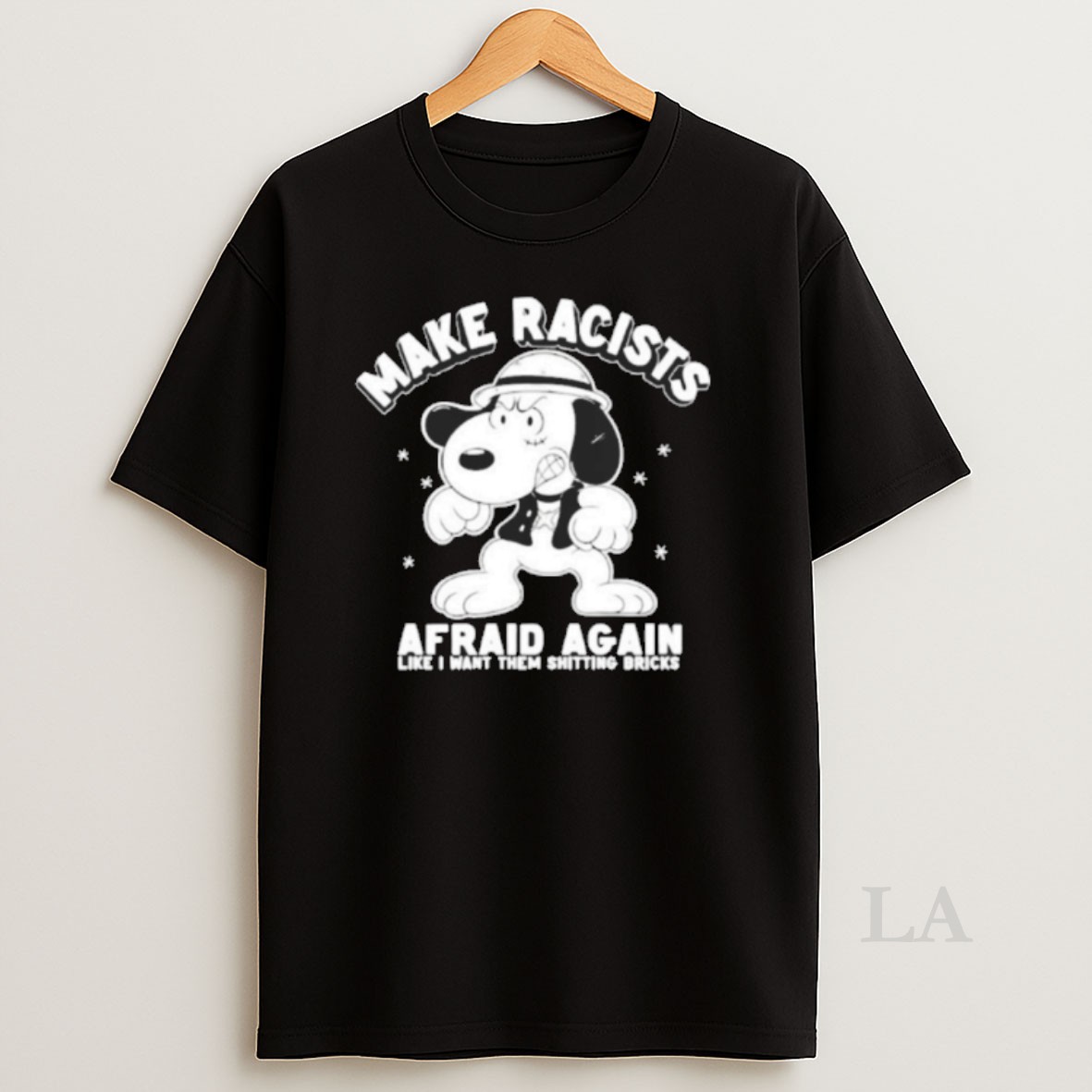 Original Snoopy Make Racists Afraid Again Shirt