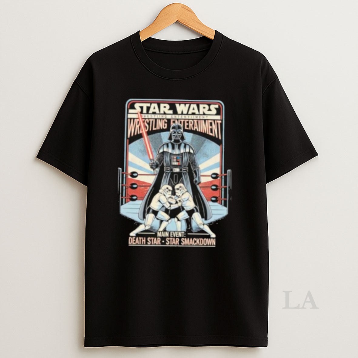 Original Star Wars Darth Vader Wrestling Entertainment Main Event Shirt