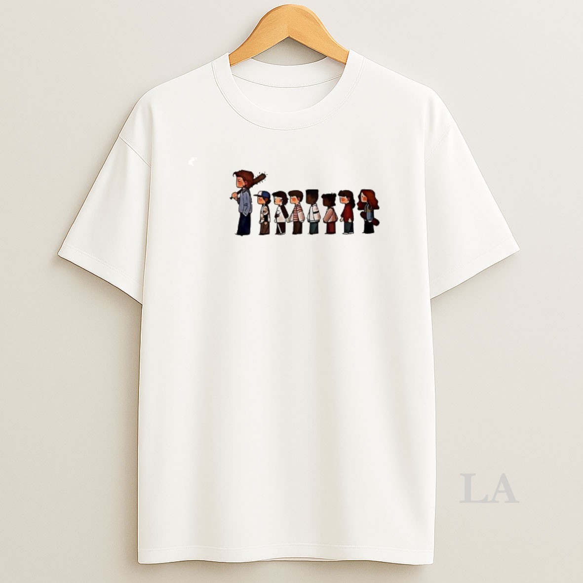 Original Stranger Things 5 Characters Cartoon Shirt