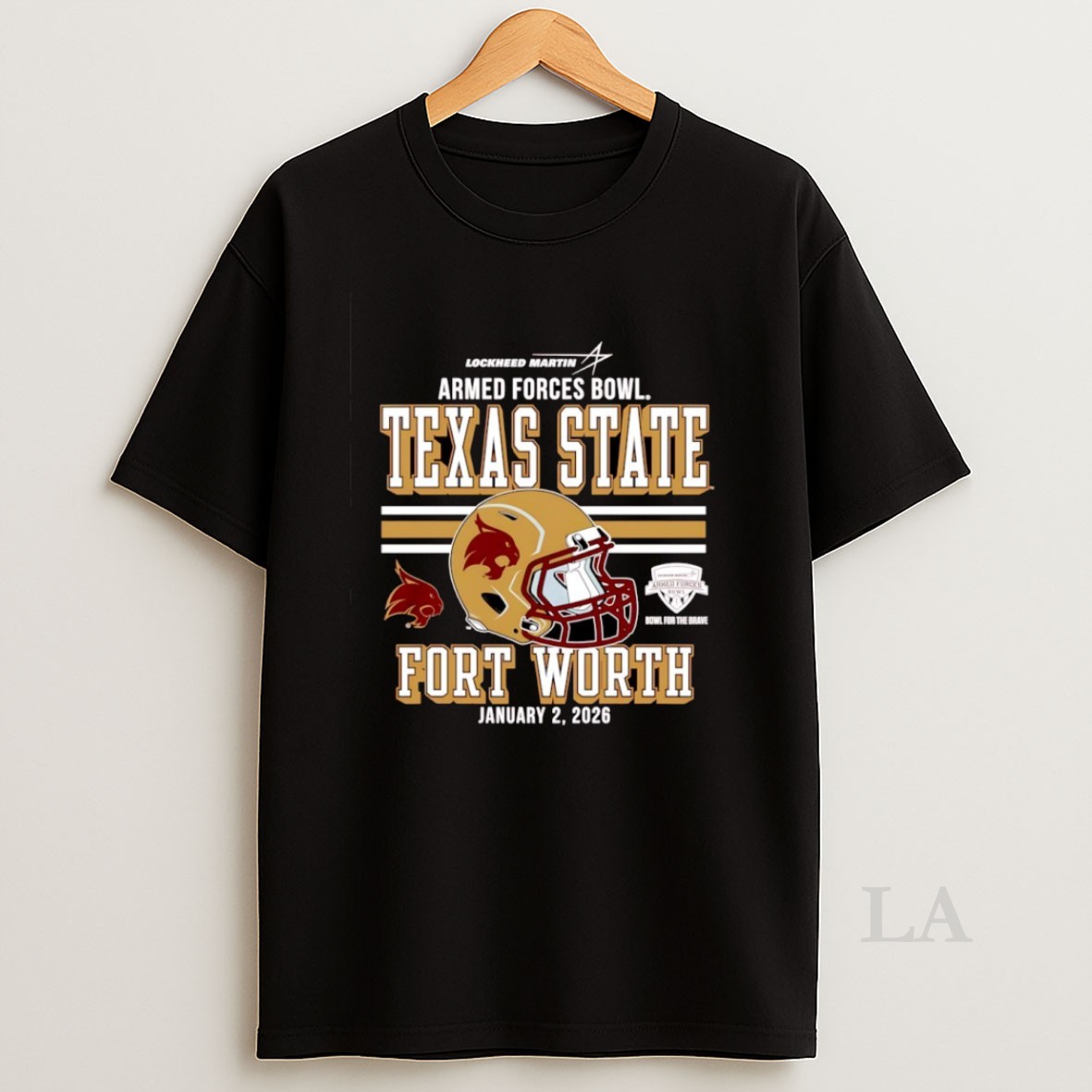 Original Texas State Bobcats University Football 2026 Armed Forces Bowl Bound Shirt