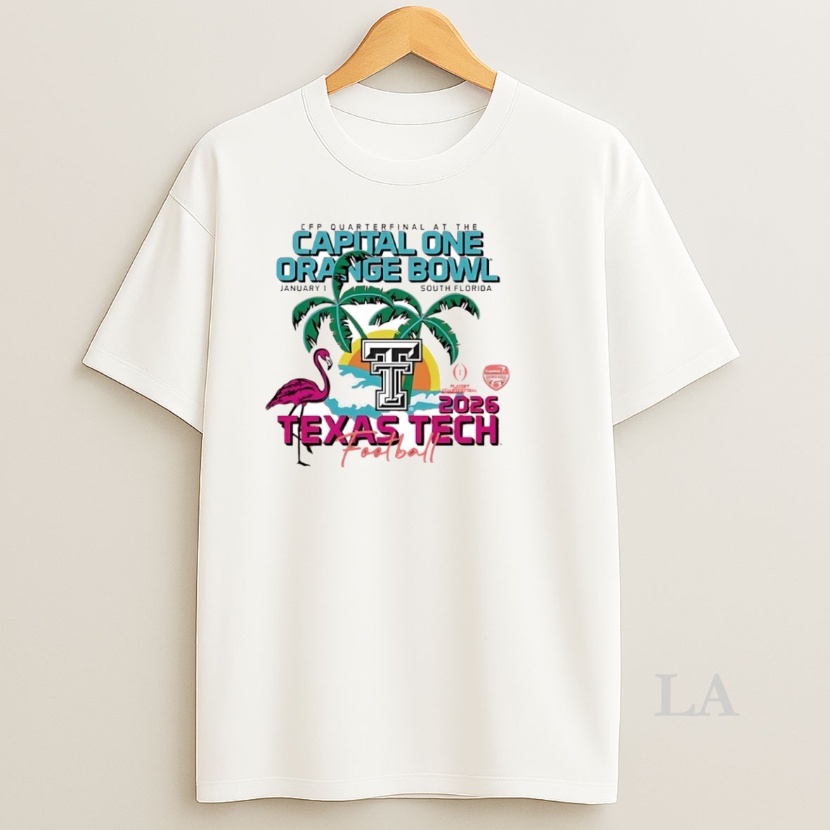 Original Texas Tech Red Raiders Football 2026 Cfp Quarterfinal At The Capital One Orange Bowl Game Circle Shirt