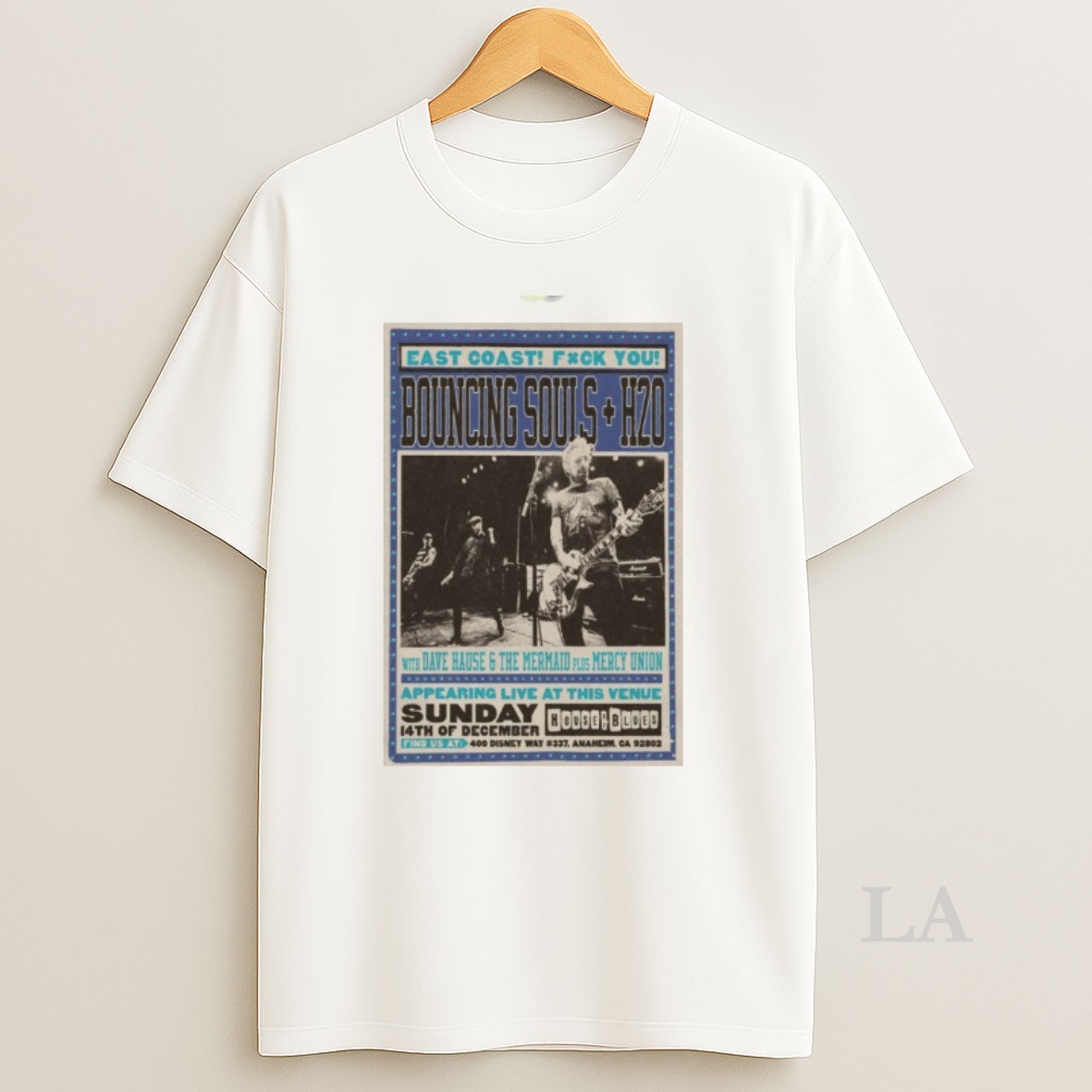 Original The Bouncing Souls House Of Blues Anaheim Ca Dec 14 2025 Shirt