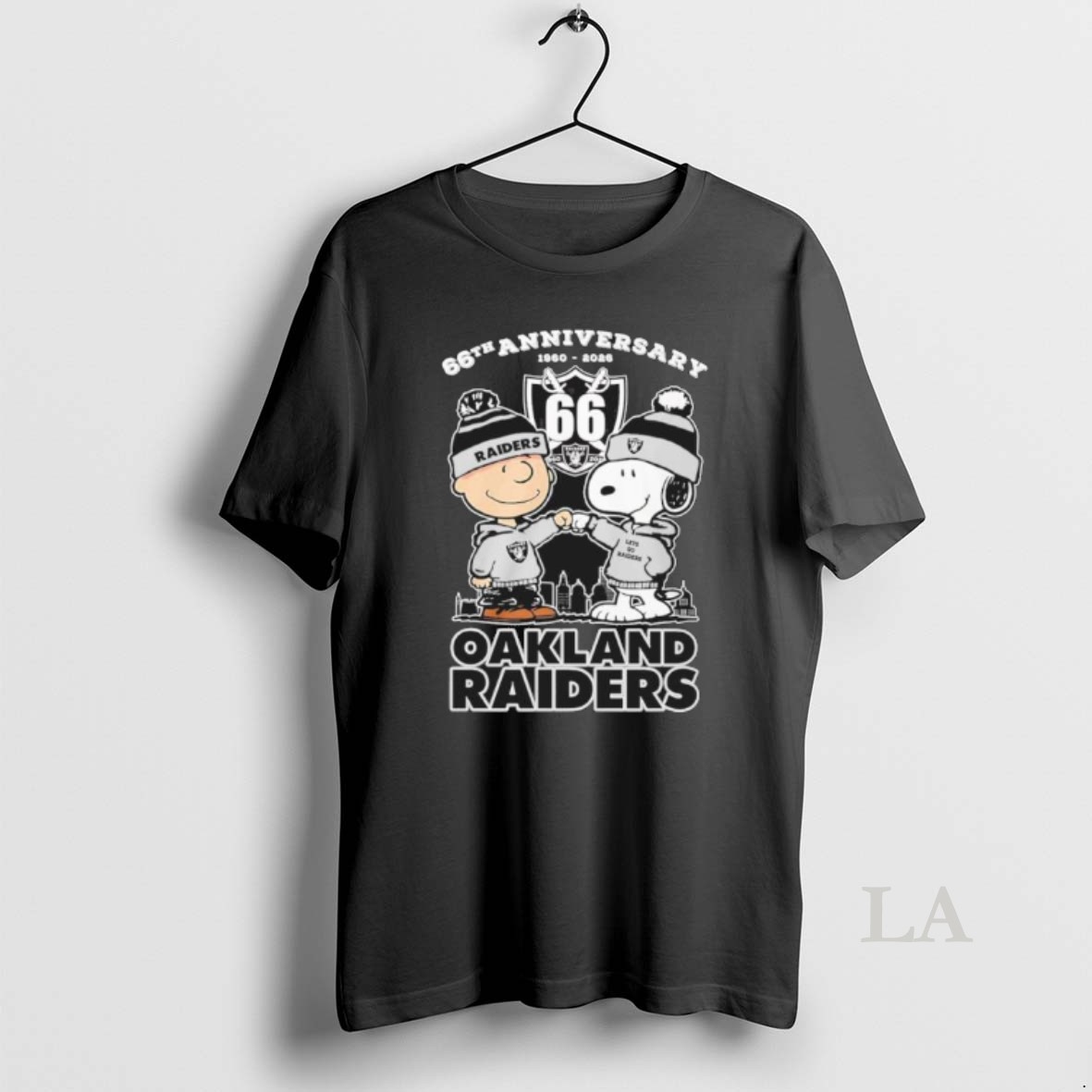 Original The Peanuts Fist Bump X Oakland Raiders 66th Anniversary Shirt