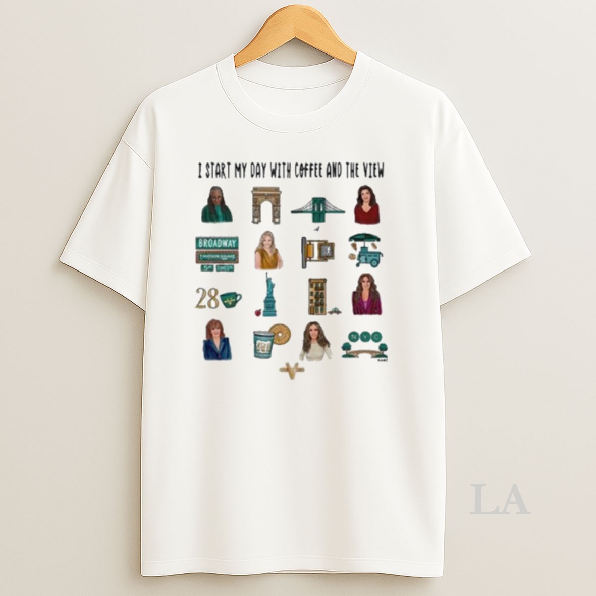 Original The View I Start My Day With Coffee And The View Shirt