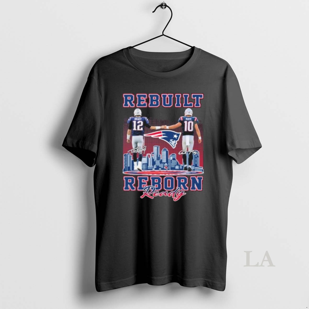 Original Tom Brady Vs Drake Maye Rebuilt Reborn Ready New England Patriots Shirt