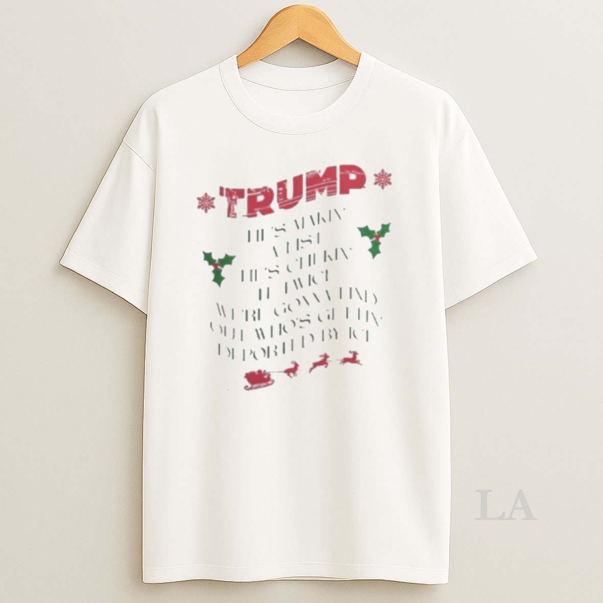 Original Trump Hes Makin A List Hes Chekin It Twice Shirt