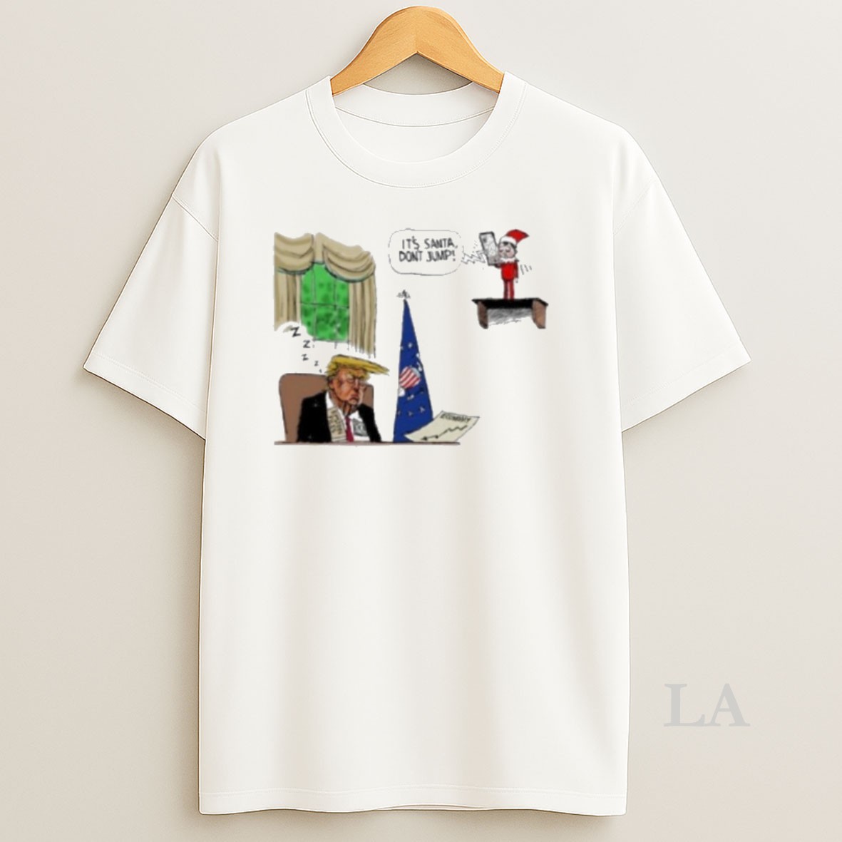 Original Trump Its Santa Dont Jump Economy Shirt