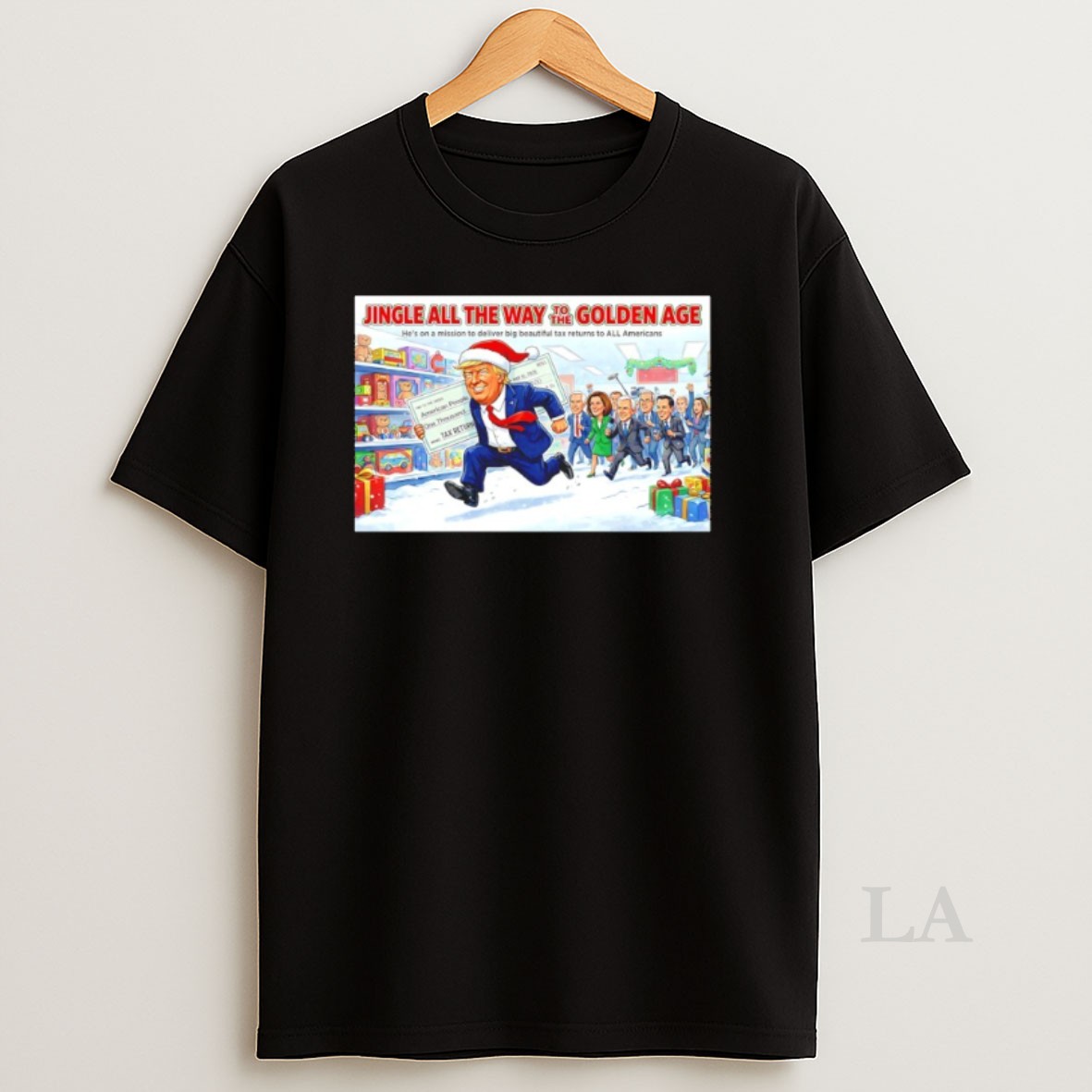 Original Trump Santa Jingle All The Way To The Golden Age Shirt