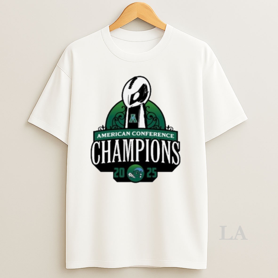 Original Tulane Green Wave 2025 American Conference Champions New Logo Shirt