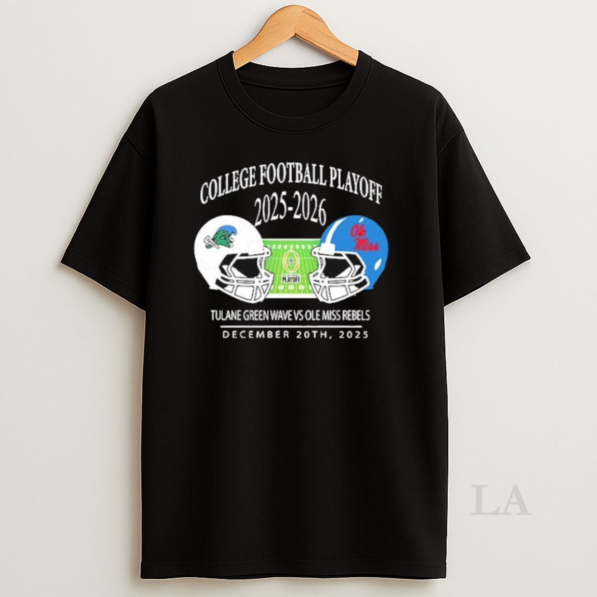 Original Tulane Green Wave Vs Ole Miss Rebels 2025 2026 College Football Playoff Matchup Shirt