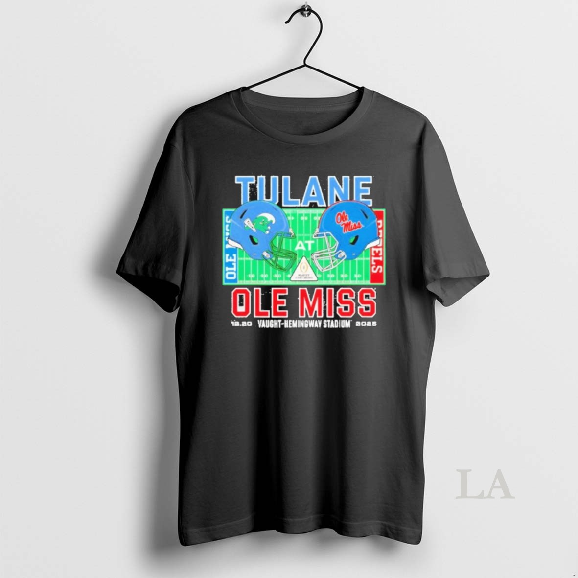 Original Tulane Vs Ole Miss 2025 Cfp First Round Matchup Vaught Hemingway Stadium Shirt