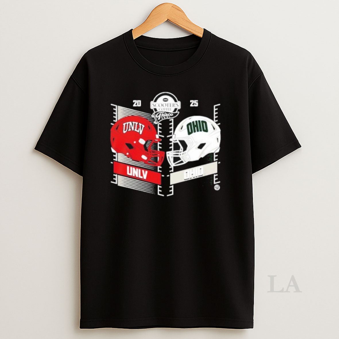 Original Unlv Rebels Vs Ohio Bobcats Scooters Coffee Frisco Bowl 2025 Helmet Match Ford Center At The Star In Frisco Tx December 23 2025 Shirt