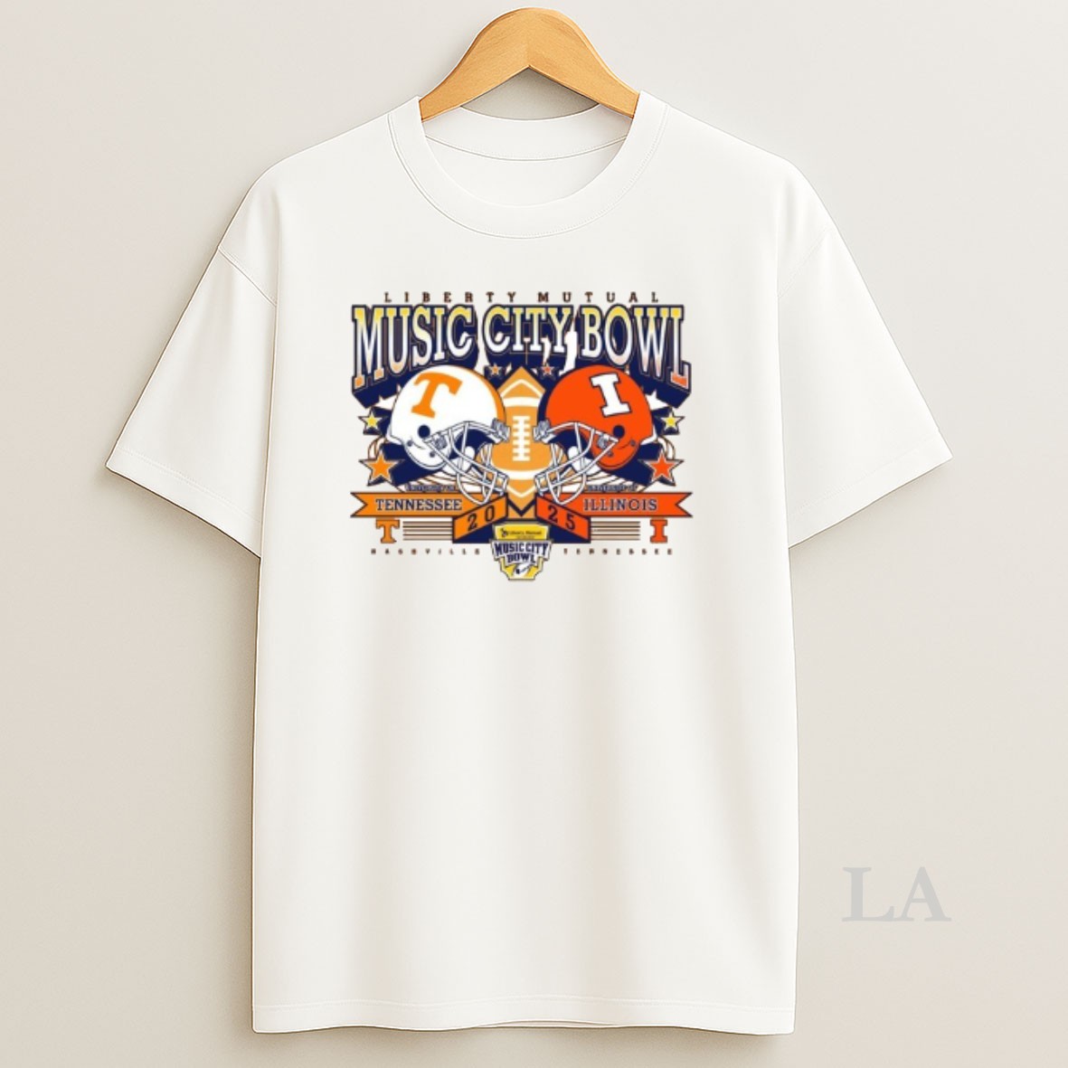 Original University Of Tennessee Vs University Of Illinois Liberty Mutual Music City Bowl 2025 Head To Head Shirt