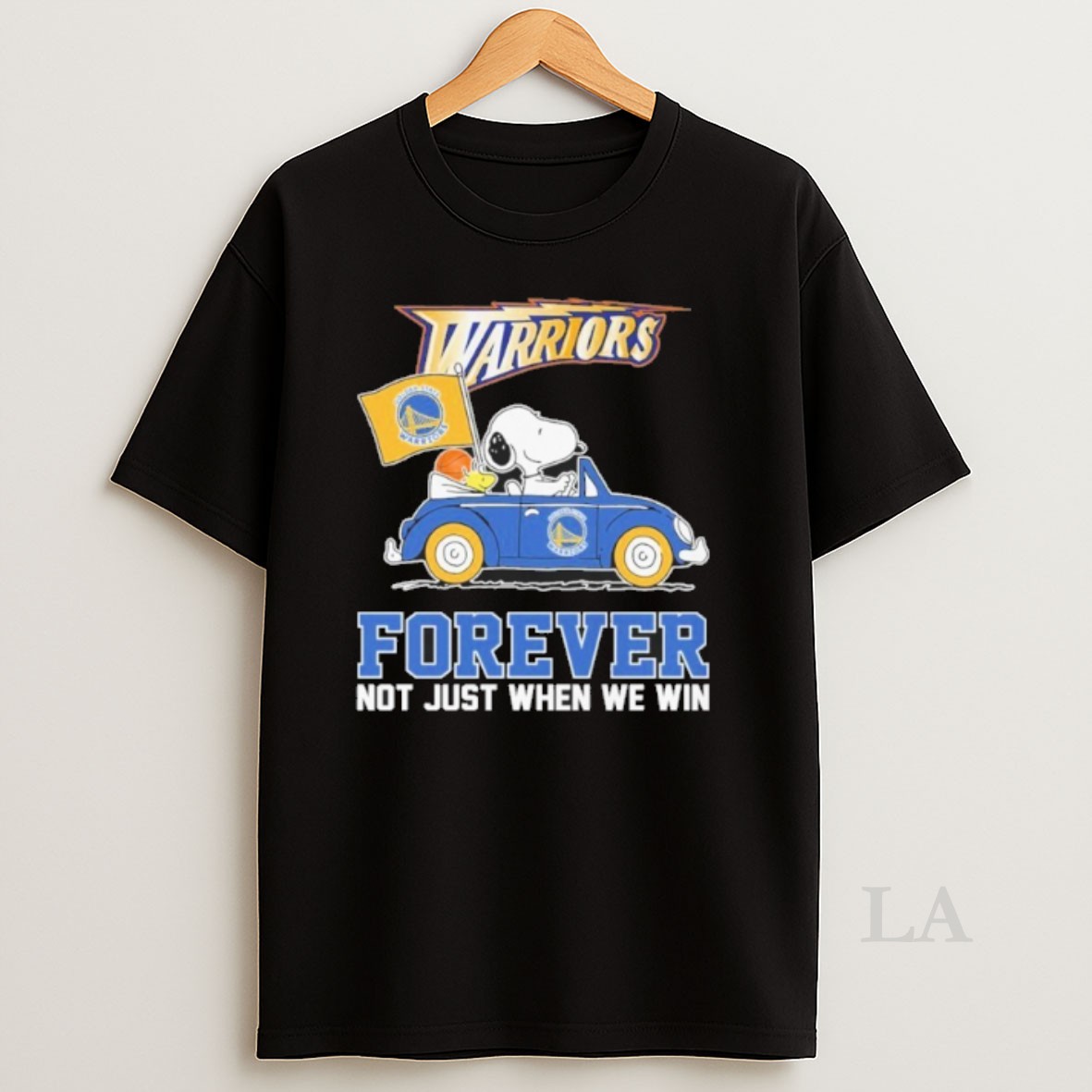 Original Warriors Snoopy Car Forever Not Just When We Win Shirt