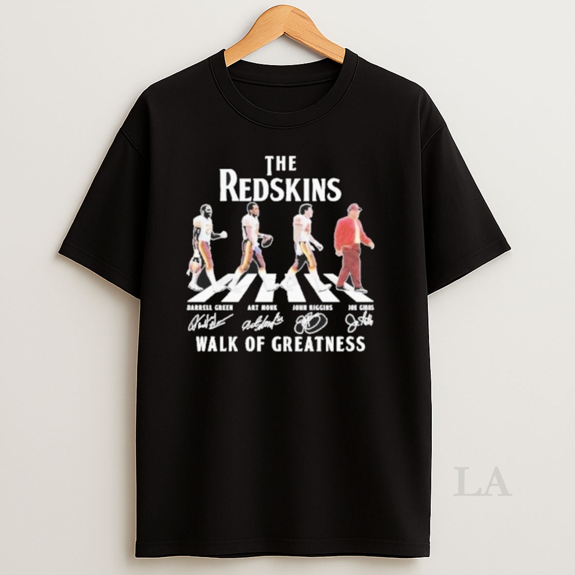 Original Washington Commanders The Redskins Walk Of Greatness Road Abbey Signatures Shirt