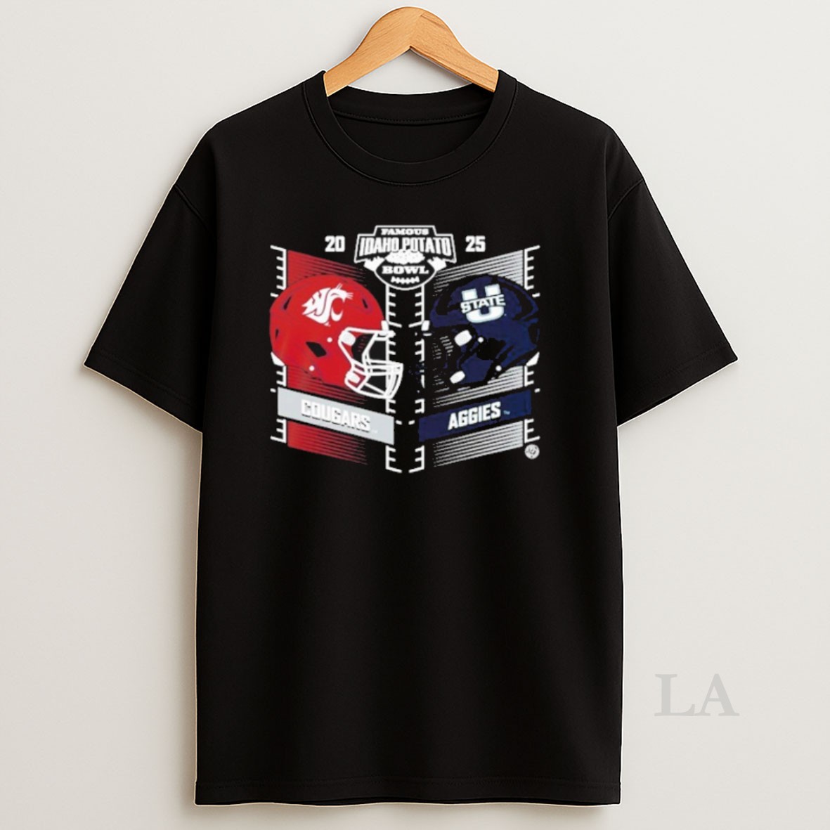 Original Washington State Cougars Vs Utah State Aggies Helmet Bowl Famous Idaho Potato On December 22 2025 Shirt