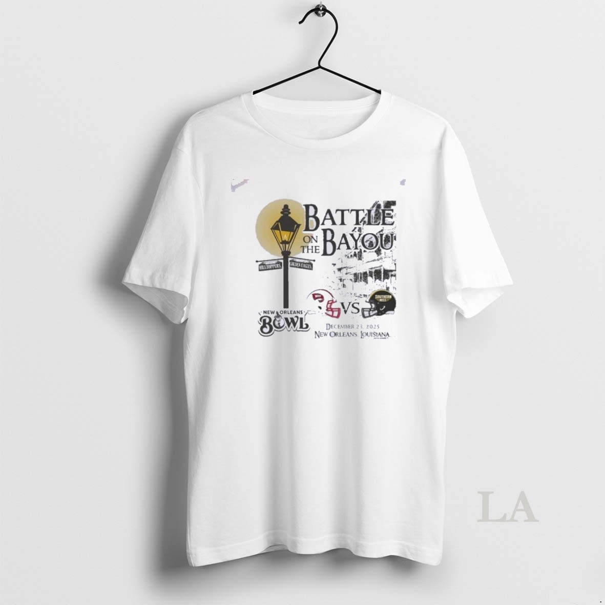 Original Western Kentucky Vs Southern Miss 2025 New Orleans Bowl Battle On The Bayou Shirt