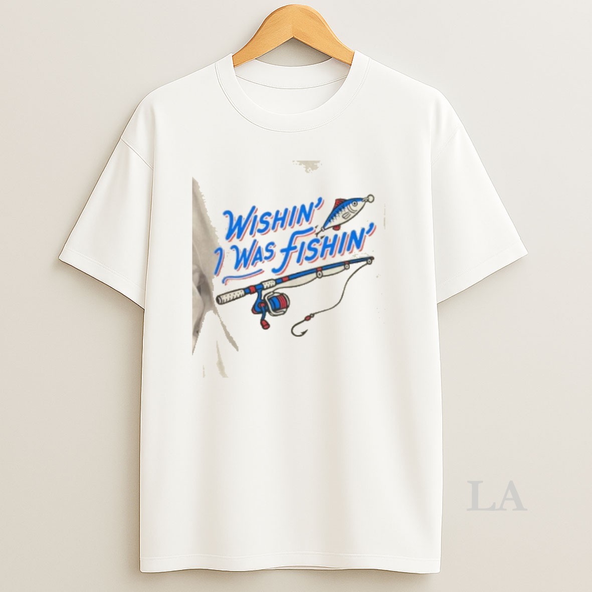 Original Wishin I Was Fishin Graphic Shirt