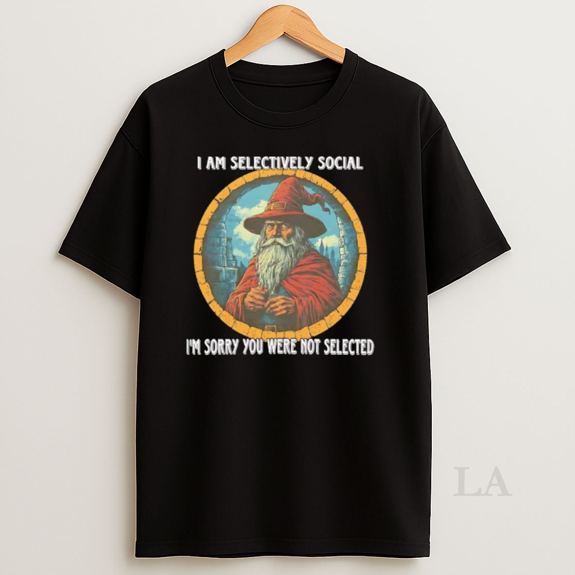 Original Wizard I Am Selectively Social Im Sorry You Were Not Selected Shirt