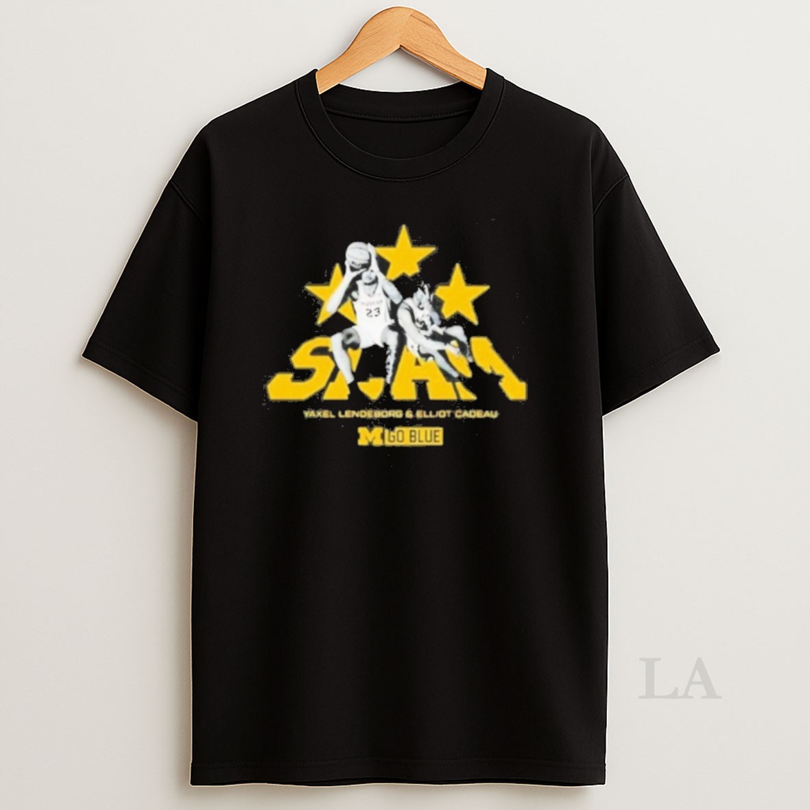Original Yaxel Lendeborg And Elliot Cadeau Go Blue Michigan Wolverines Slam Shirt