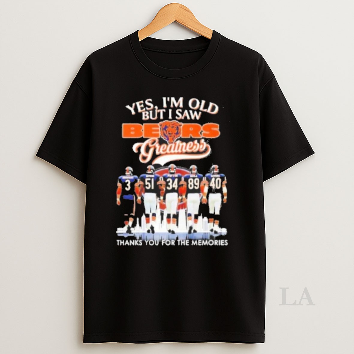 Original Yes Im Old But I Saw Chicago Bears Greatness Thanks You For The Memories Signature Shirt