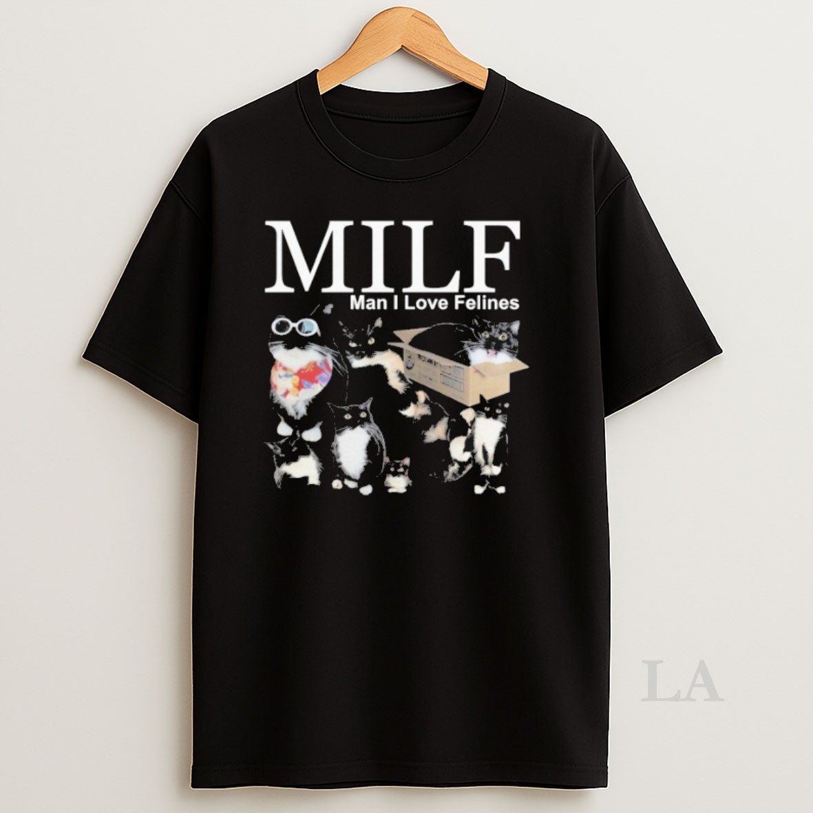 Original Youni Milf Man I Love Felines Cat Shirt