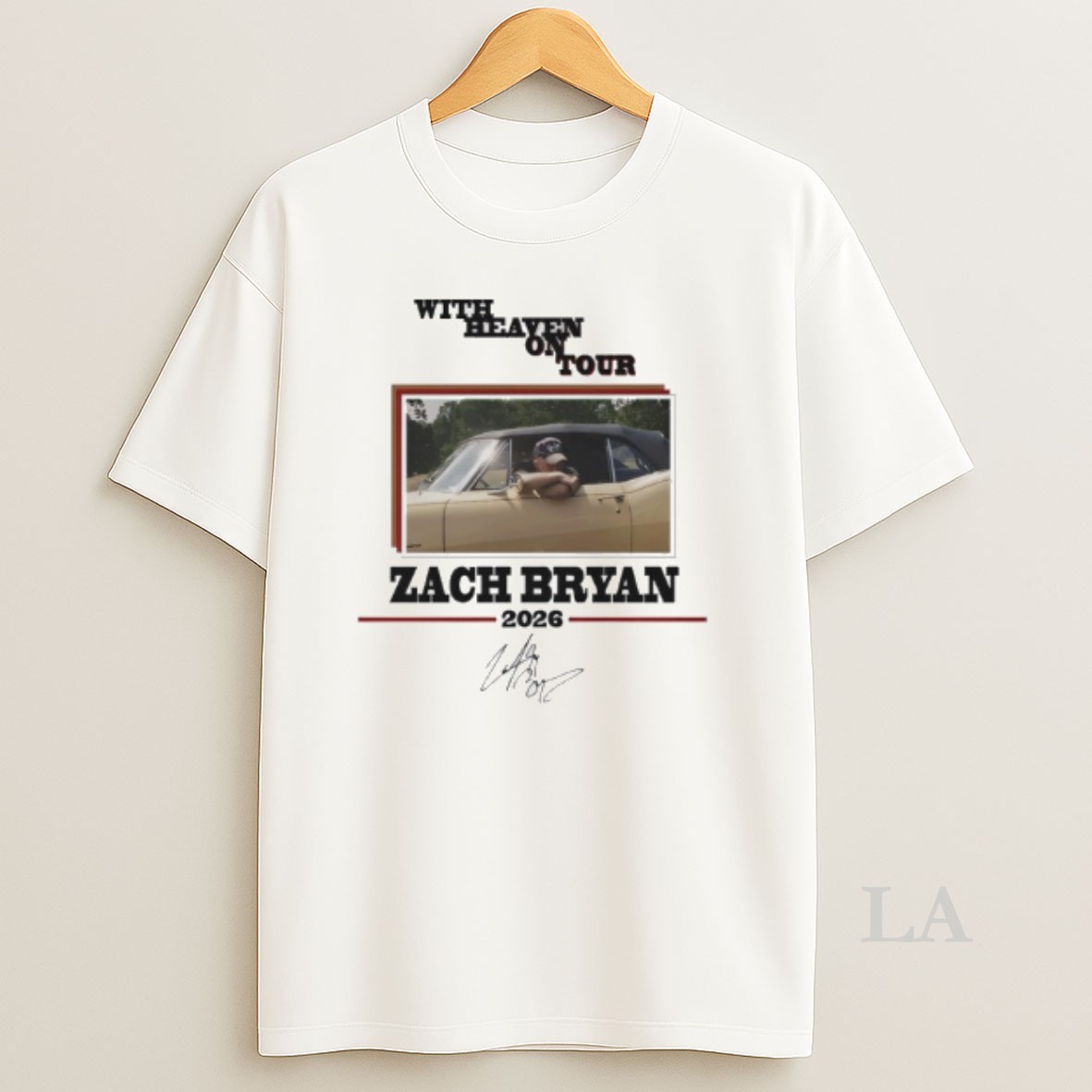 Original Zach Bryan With Heaven On Tour 2026 Signature Shirt