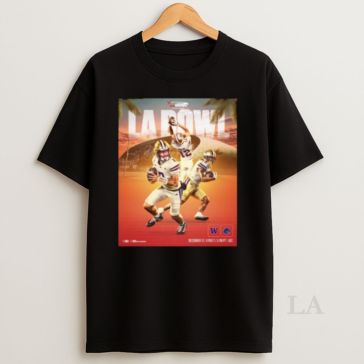 Original Bucked Up La Bowl Hosted By Gronk Washington Huskies Vs Boise State University Broncos December 13 Shirt