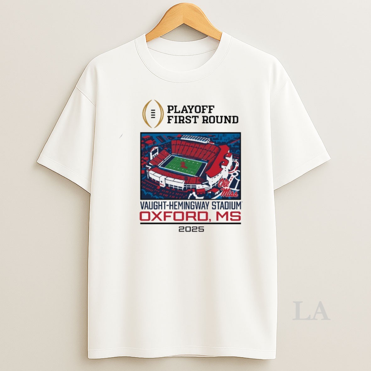 Original Cfp 2025 2026 Ole Miss Rebels 1st Round Live From Vaught Hemingway Stadium Oxford Ms Shirt