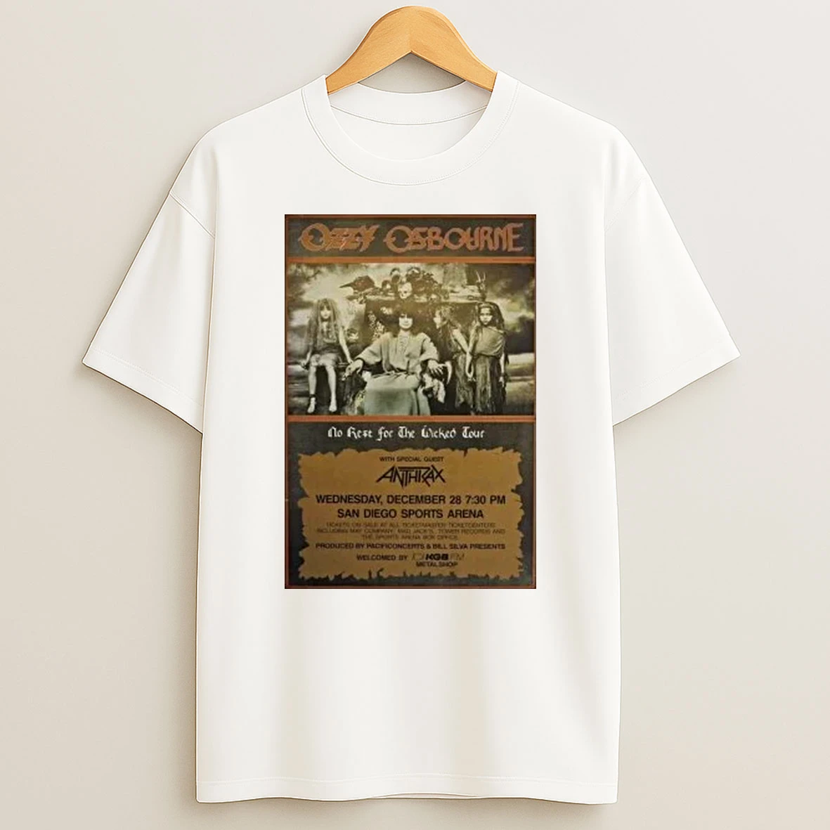 Ozzy Osbourne Wednesday Dec 28 2025 Sports Arena Shirts