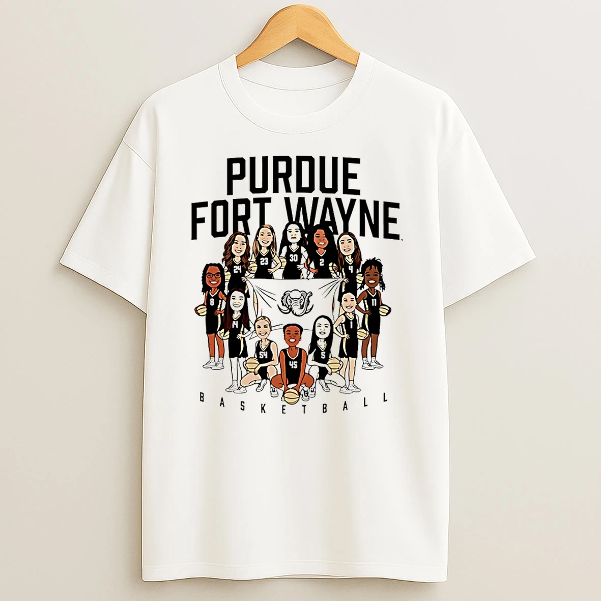 Pfw Womens Basketball Ncaa Team Caricature 25 26 Shirts