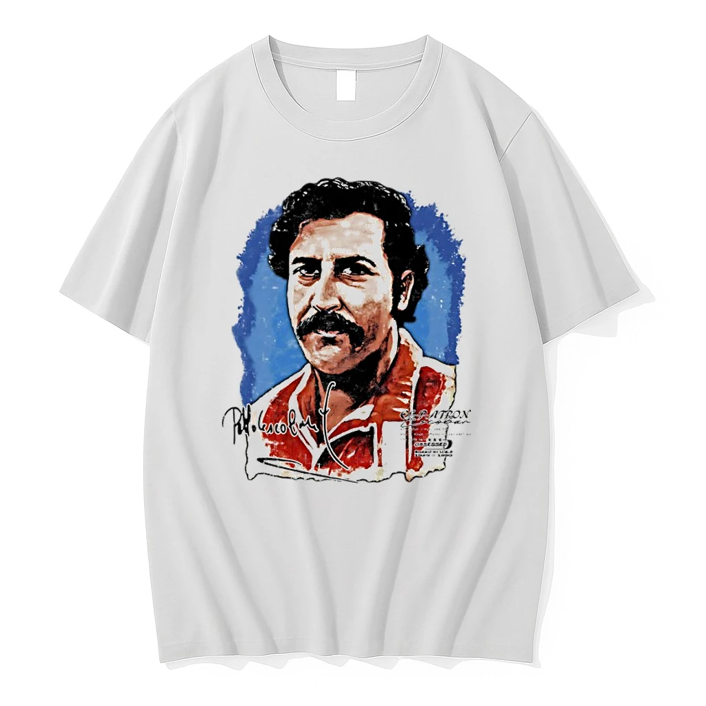 Pablo Escobar Big Face Signature Graphic Shirts