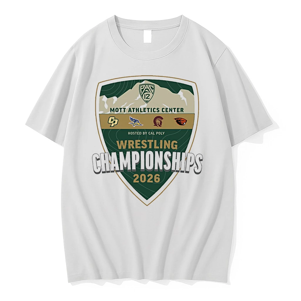 Pac 12 Conference Mott Athletics Center Hosted By Cal Poly Wrestling Championships 2026 Shirts