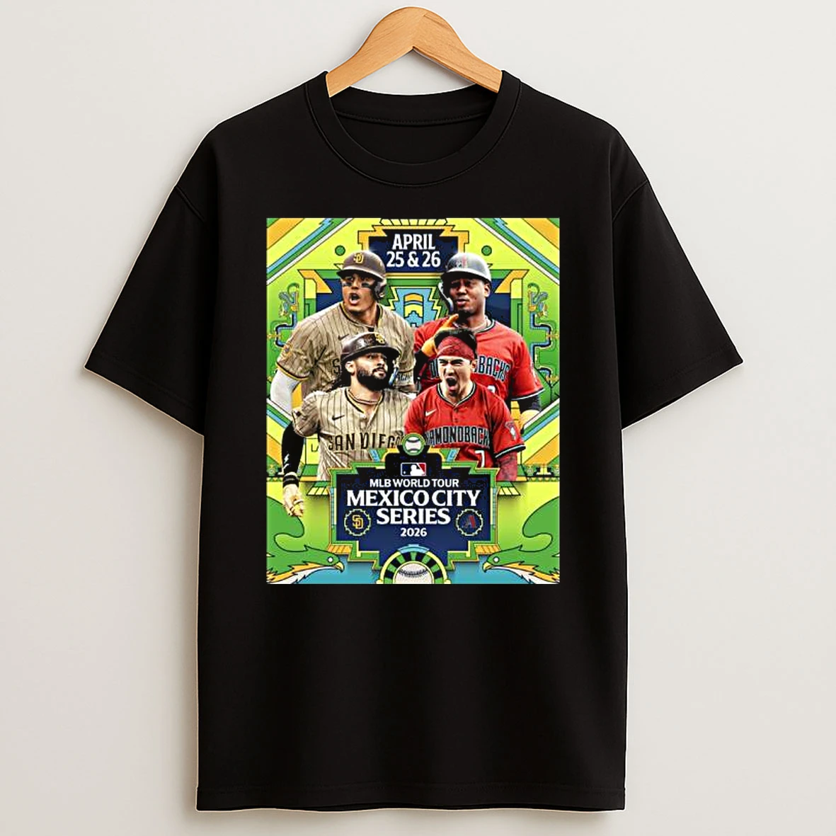 Padres Vs Diamondbacks Mlb World Tour Mexico City Series 2026 Shirts