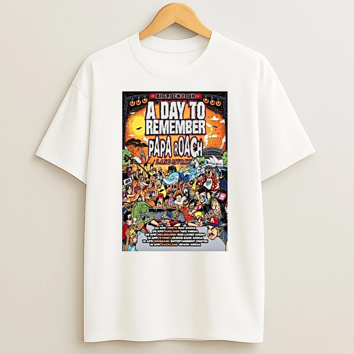 Papa Roach And A Day To Remember 2026 Big Rock Tour Shirts