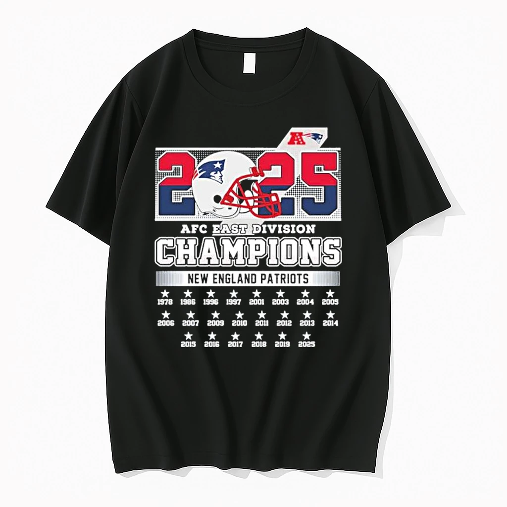 Patriots 2025 East Division Champs Shirts