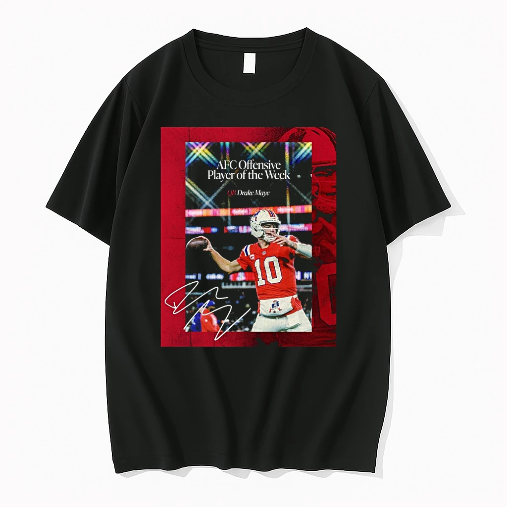 Patriots Qb Drake Maye Afc Offensive Player Of The Week Signature Shirts