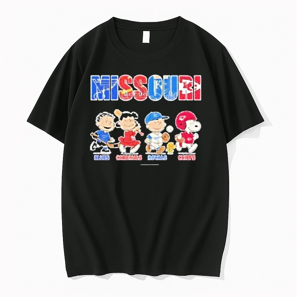 Peanuts Characters X Blues Cardinals Royals And Chiefs Missouri Sports Teams Shirts