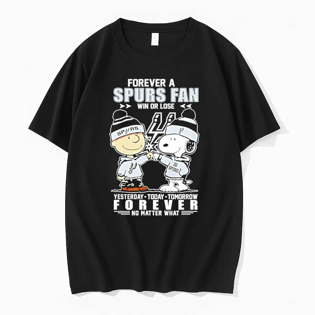 Peanuts Forever A Spurs Fan Win Or Lose Yesterday Today Tomorrow Forever No Matter What Shirts