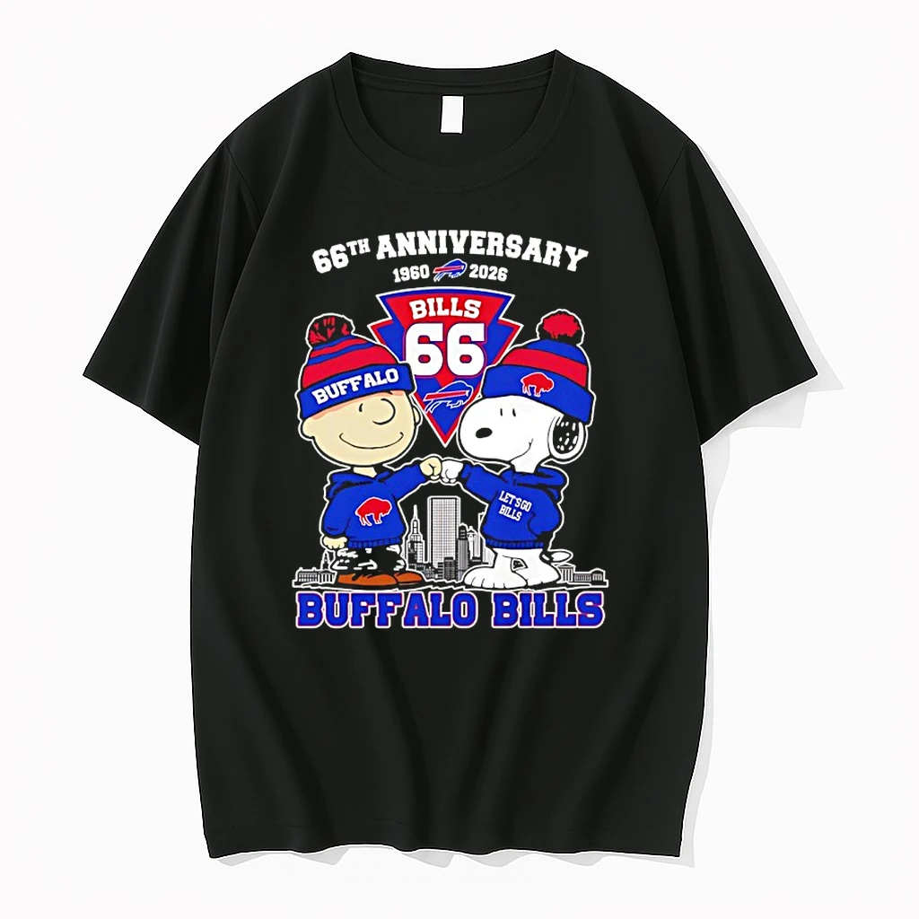 Peanuts X Buffalo Bills 1960 2026 66th Anniversary Lets Go Bills Shirts